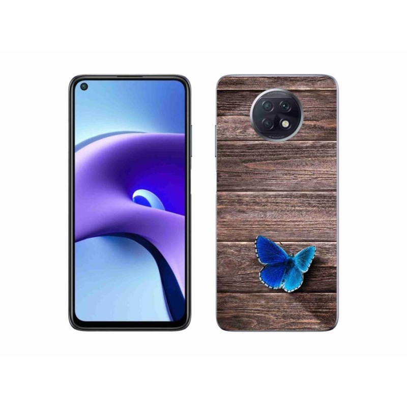 Gél borítás mmCase a Xiaomi Redmi Note 9T 5G - kék pillangó 1