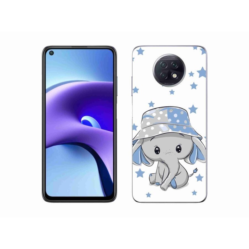 Gél borítás mmCase a Xiaomi Redmi Note 9T 5G számára - kék elefánt