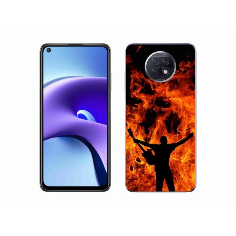 Gél borító mmCase a Xiaomi Redmi Note 9T 5G számára - zenész és tűz