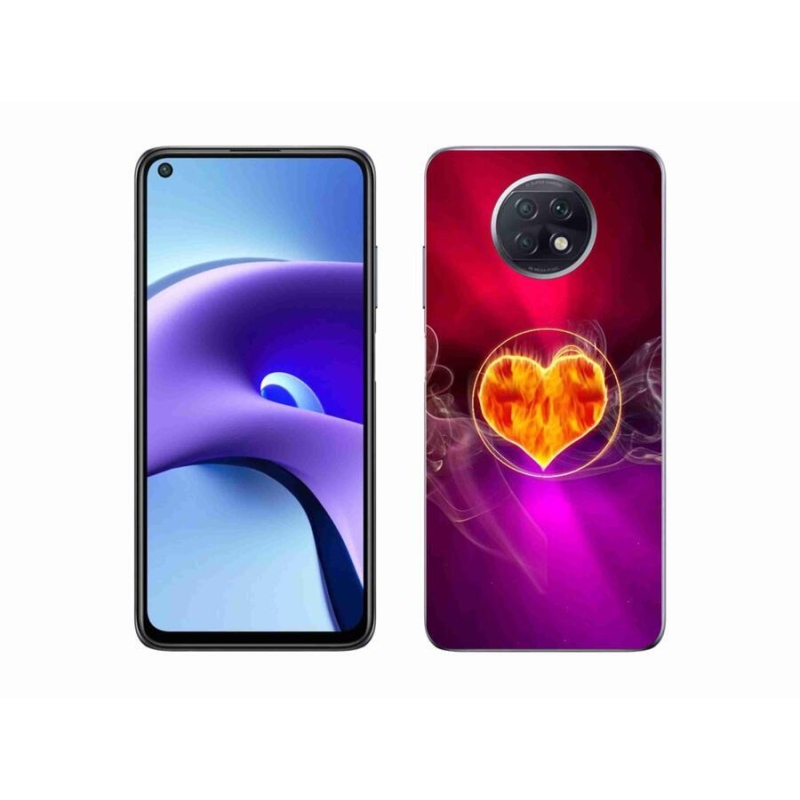 Gél borítás mmCase a Xiaomi Redmi Note 9T 5G számára - tüzes szív