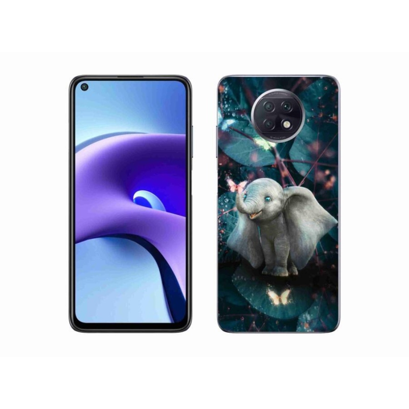 Gél borító mmCase a Xiaomi Redmi Note 9T 5G számára - aranyos elefánt
