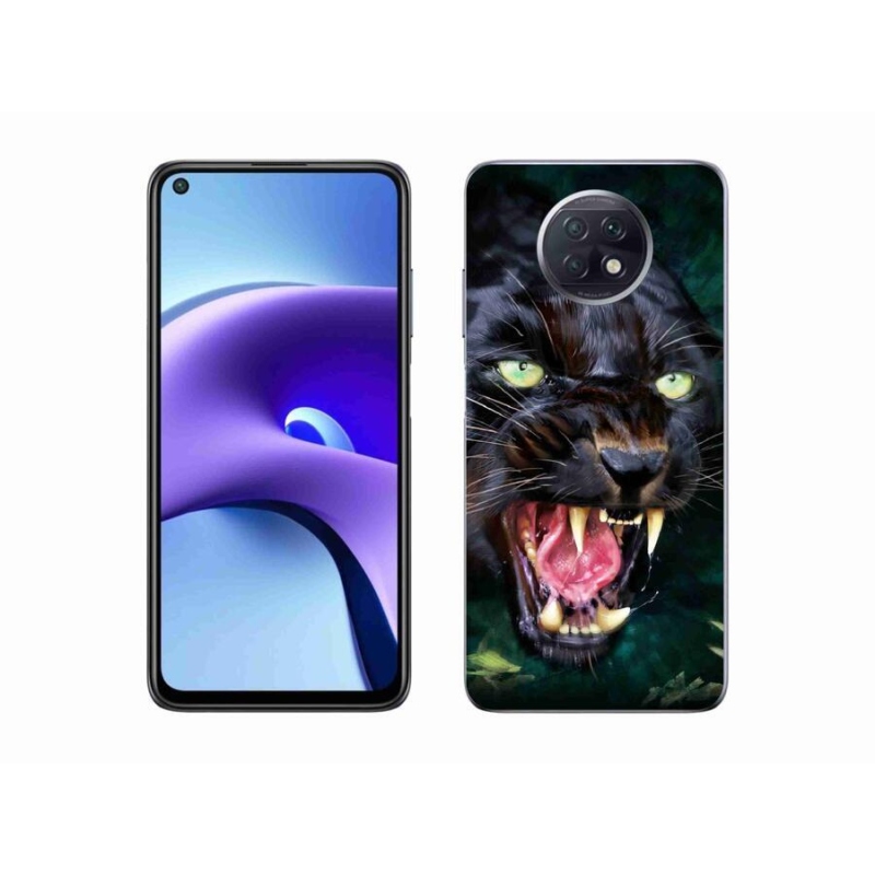 Gél borítás mmCase a Xiaomi Redmi Note 9T 5G számára - dühös fekete párduc