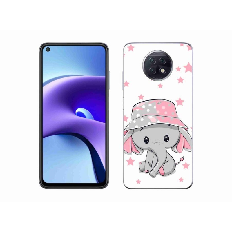 Gél borítás mmCase a Xiaomi Redmi Note 9T 5G számára - rózsaszín elefánt