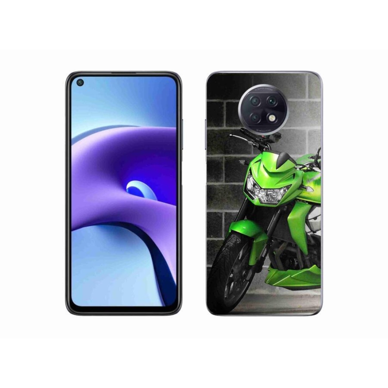 Gél borítás mmCase a Xiaomi Redmi Note 9T 5G számára - zöld motorkerékpár