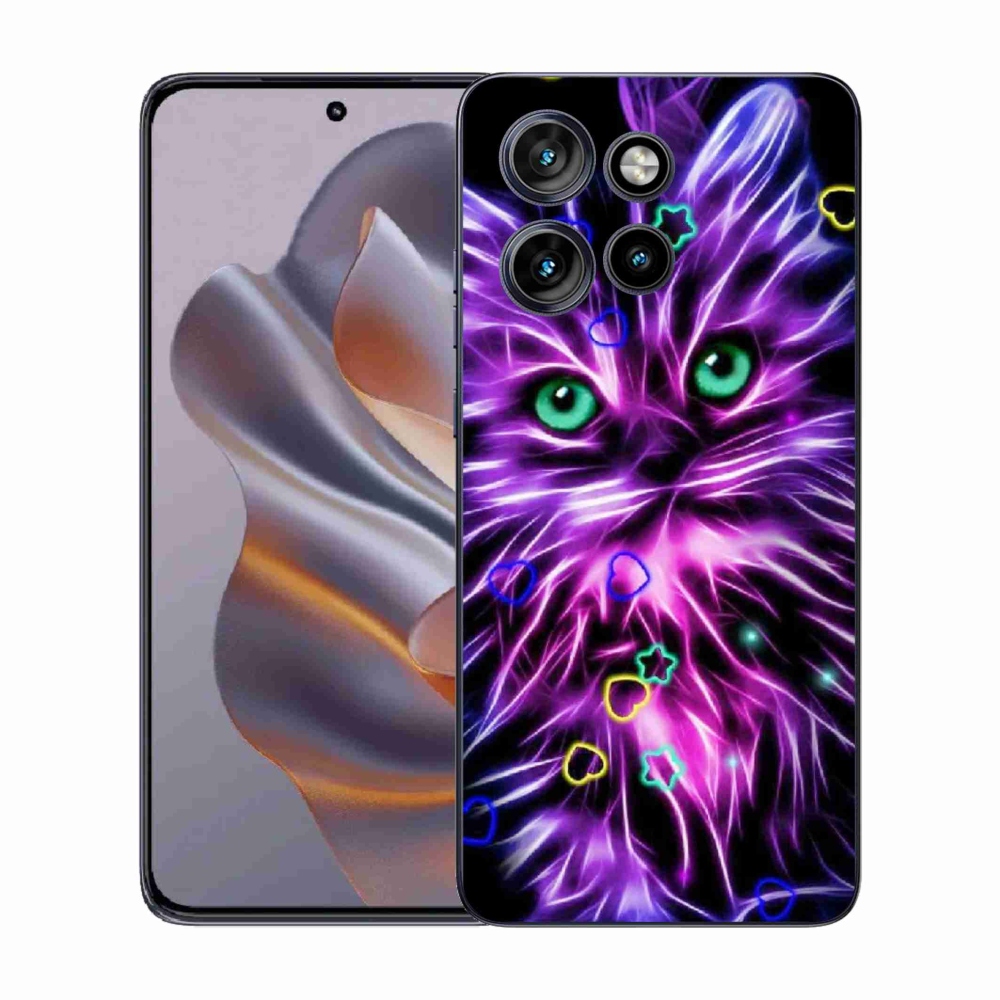 Zselés borítás mmCase a Motorola Edge 50 Neo készülékhez - absztrakt macska