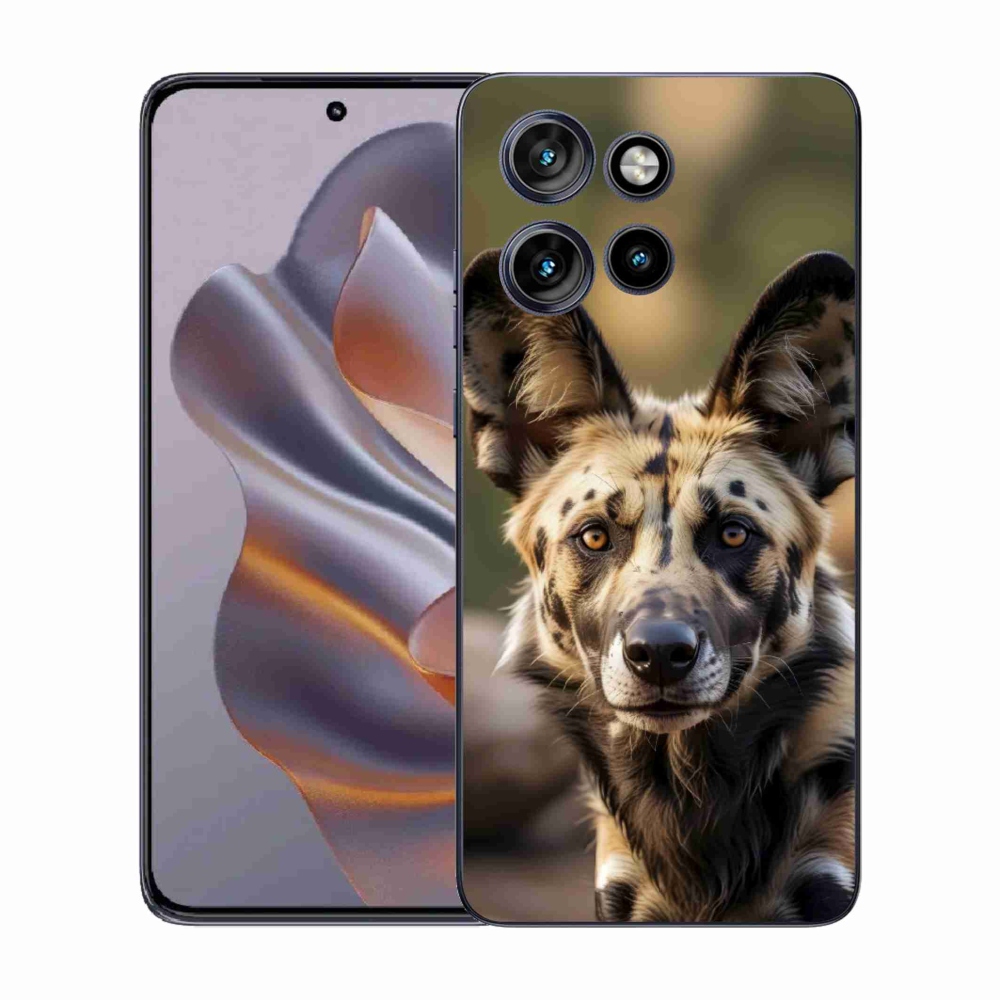 Zselés borítás mmCase a Motorola Edge 50 Neo készülékhez - Afrikai vadkutya
