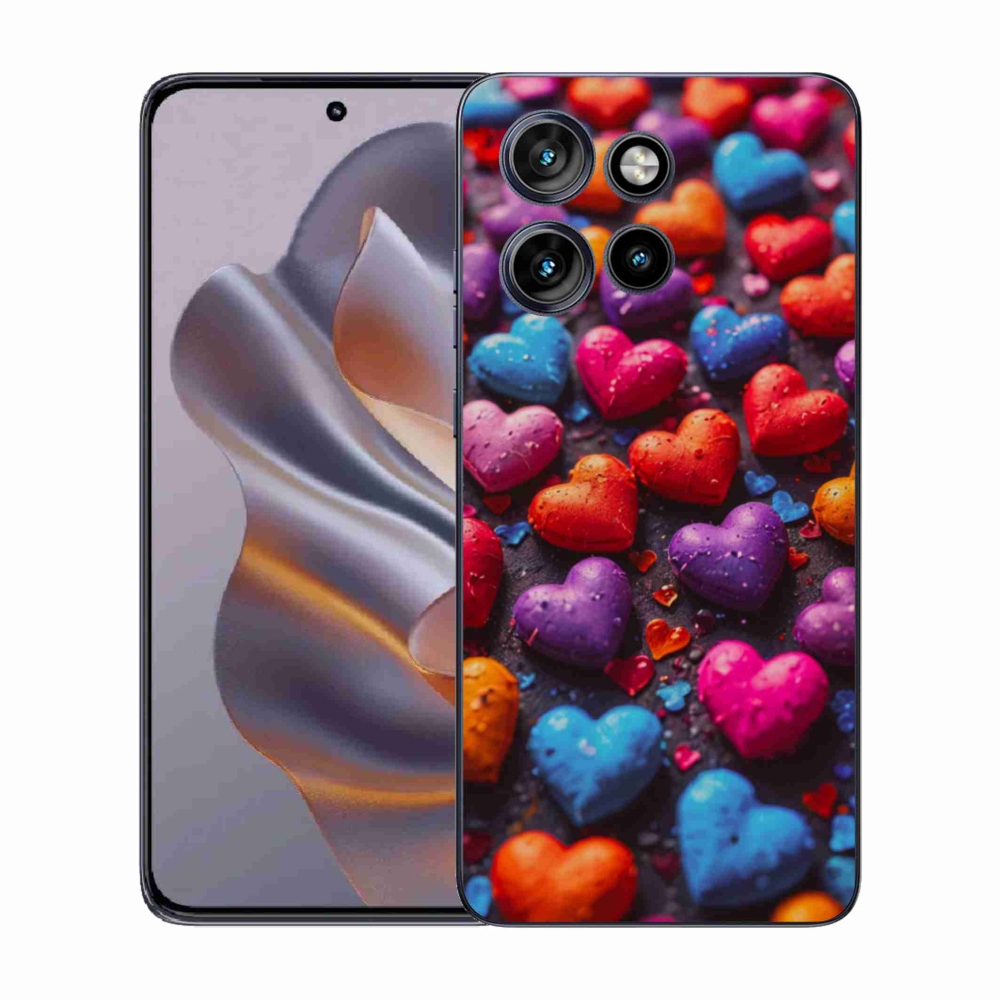 Zselés borítás mmCase a Motorola Edge 50 Neo készülékhez - színes szív