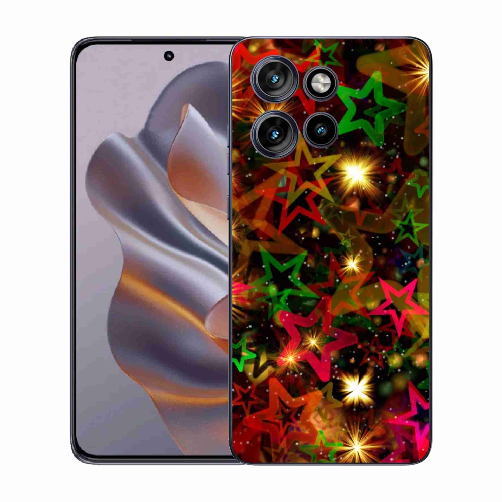 Zselés borítás mmCase a Motorola Edge 50 Neo készülékhez - színes csillagok