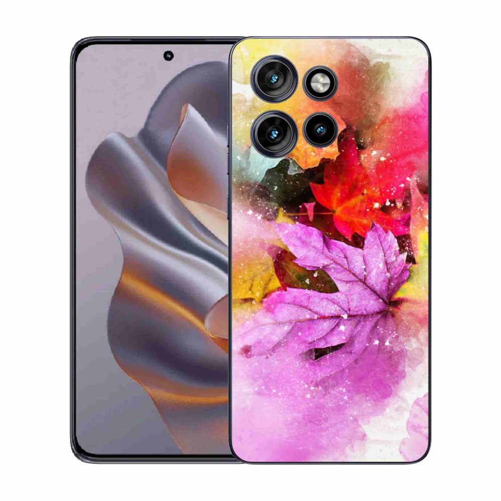 Zselés borító mmCase a Motorola Edge 50 Neo készülékhez - színes levelek