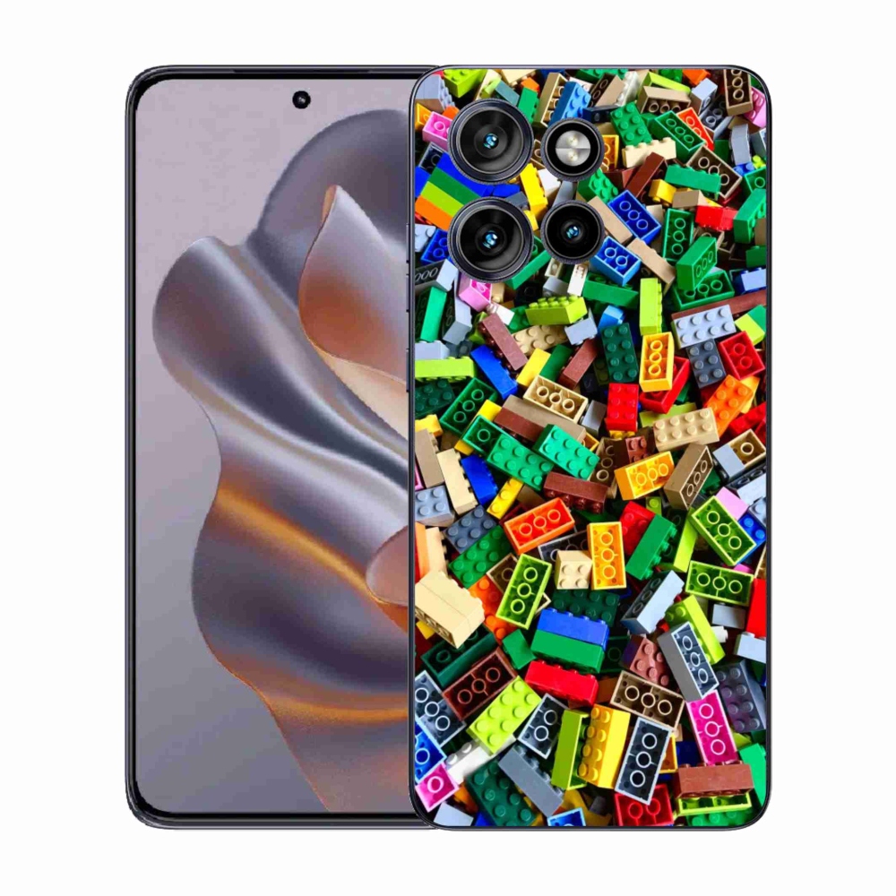 Zselés borítás mmCase a Motorola Edge 50 Neo készülékhez - színes építőelemek