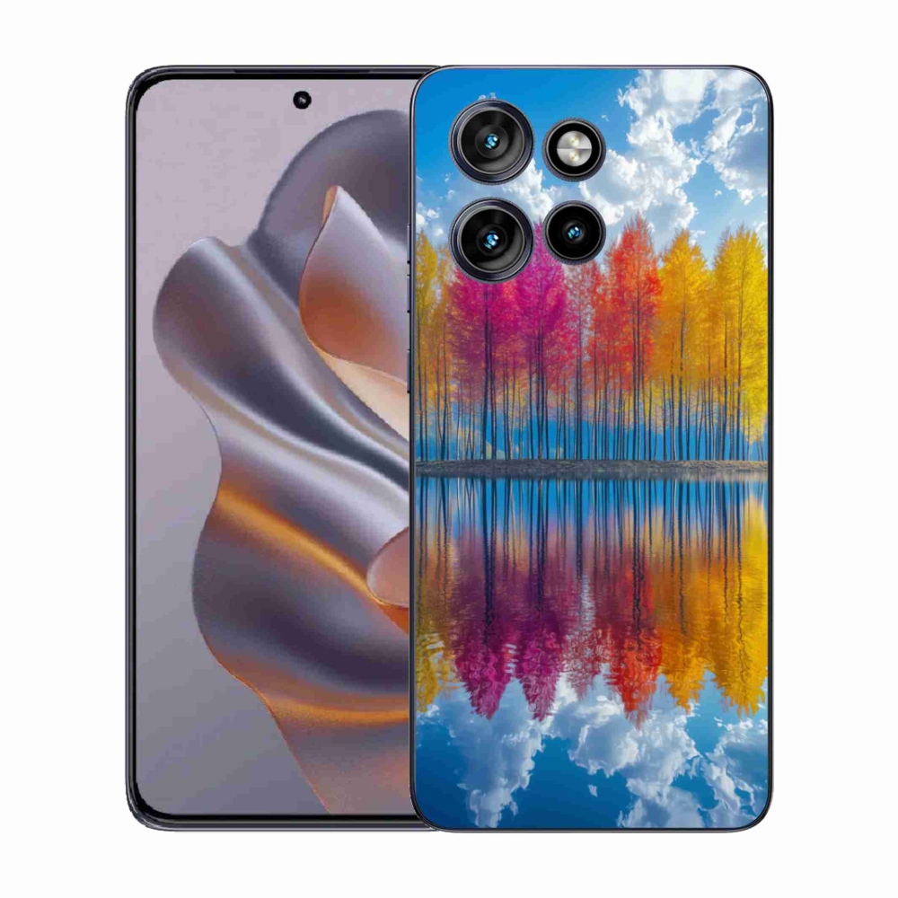 Zselés borítás mmCase a Motorola Edge 50 Neo készülékhez - színes fák