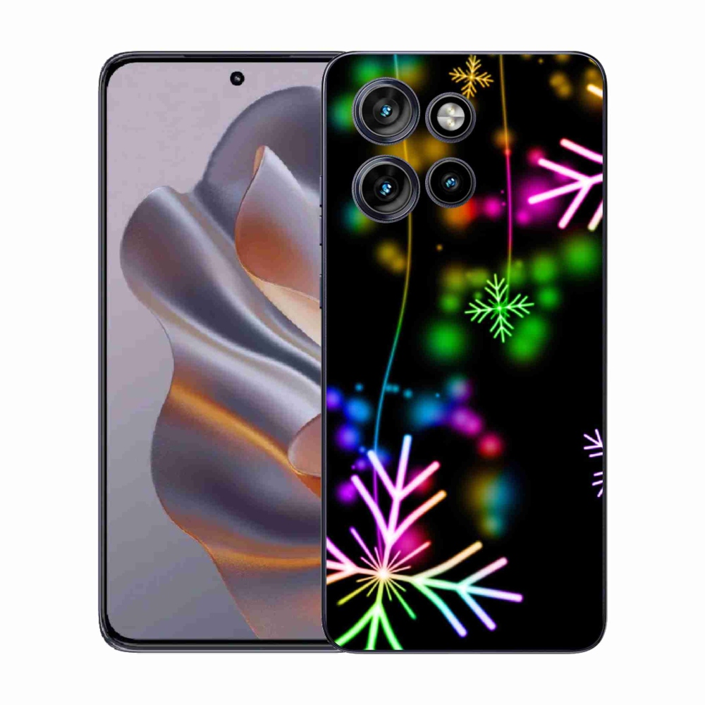 Zselés borítás mmCase a Motorola Edge 50 Neo készülékhez - színes pelyhekkel