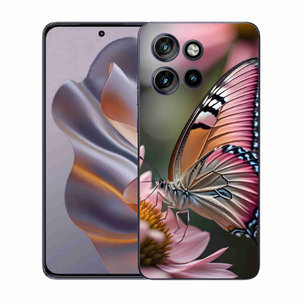 Zselés borítás mmCase a Motorola Edge 50 Neo készülékhez - színes pillangó