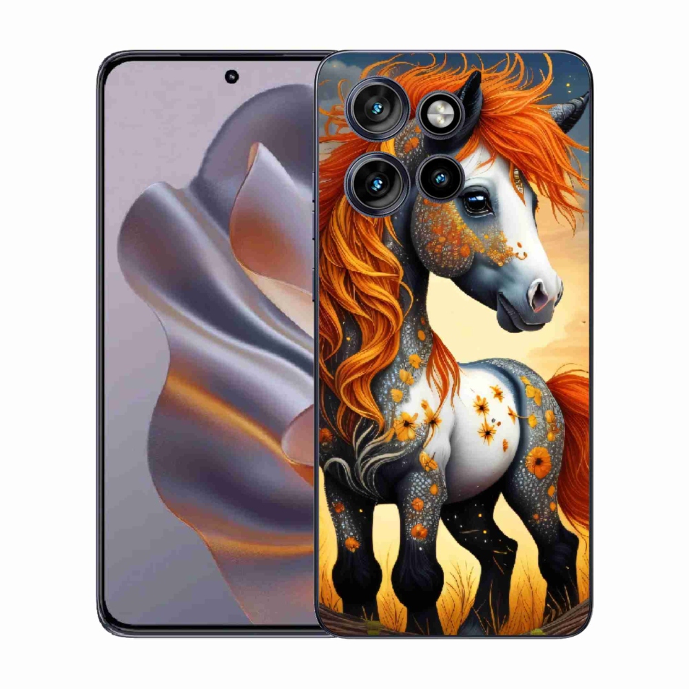 Zselés borítás mmCase a Motorola Edge 50 Neo készülékhez - színes póni színben