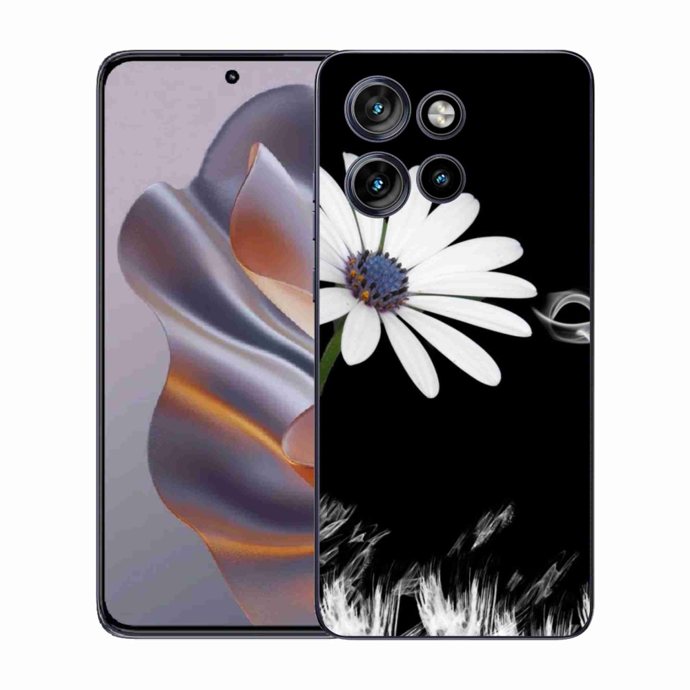 Zselés borítás mmCase Motorola Edge 50 Neo - fehér virág