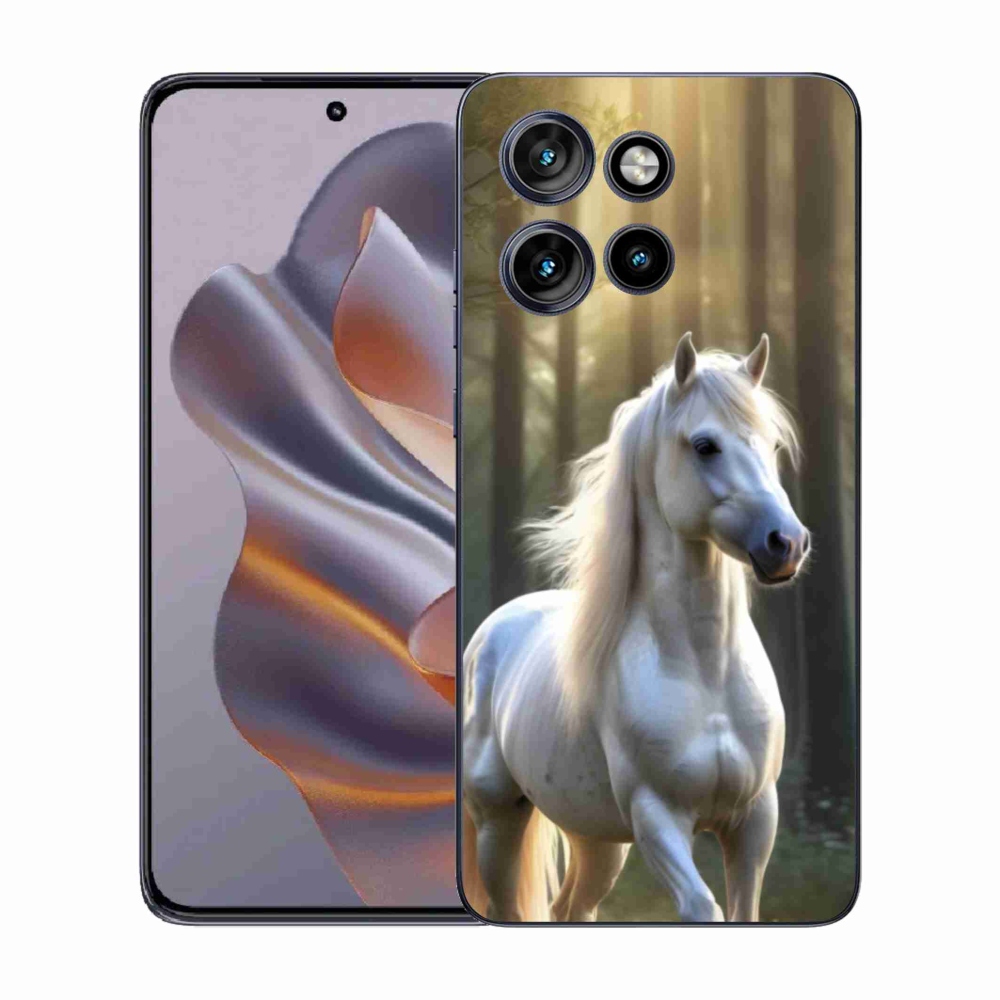 Zselés borítás mmCase a Motorola Edge 50 Neo készülékhez - fehér ló 3