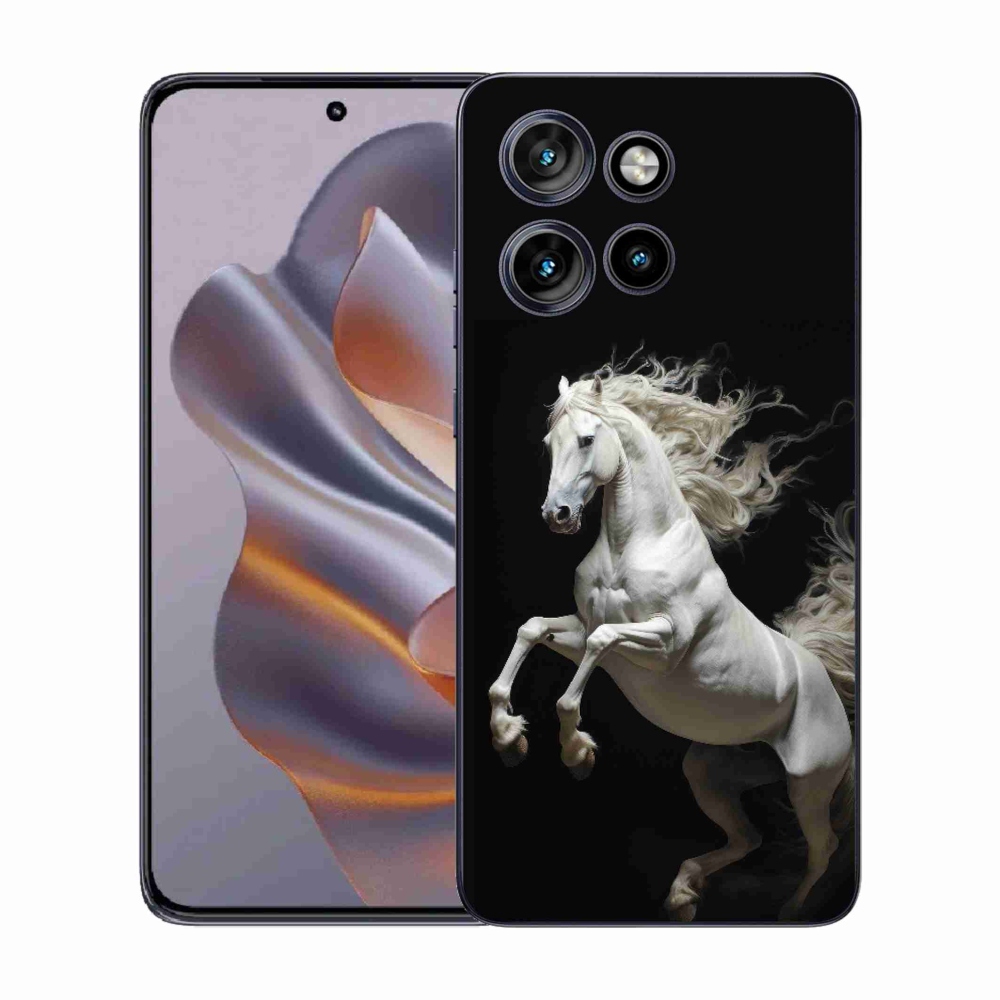 Zselés borítás mmCase a Motorola Edge 50 Neo készülékhez - fehér ló 4