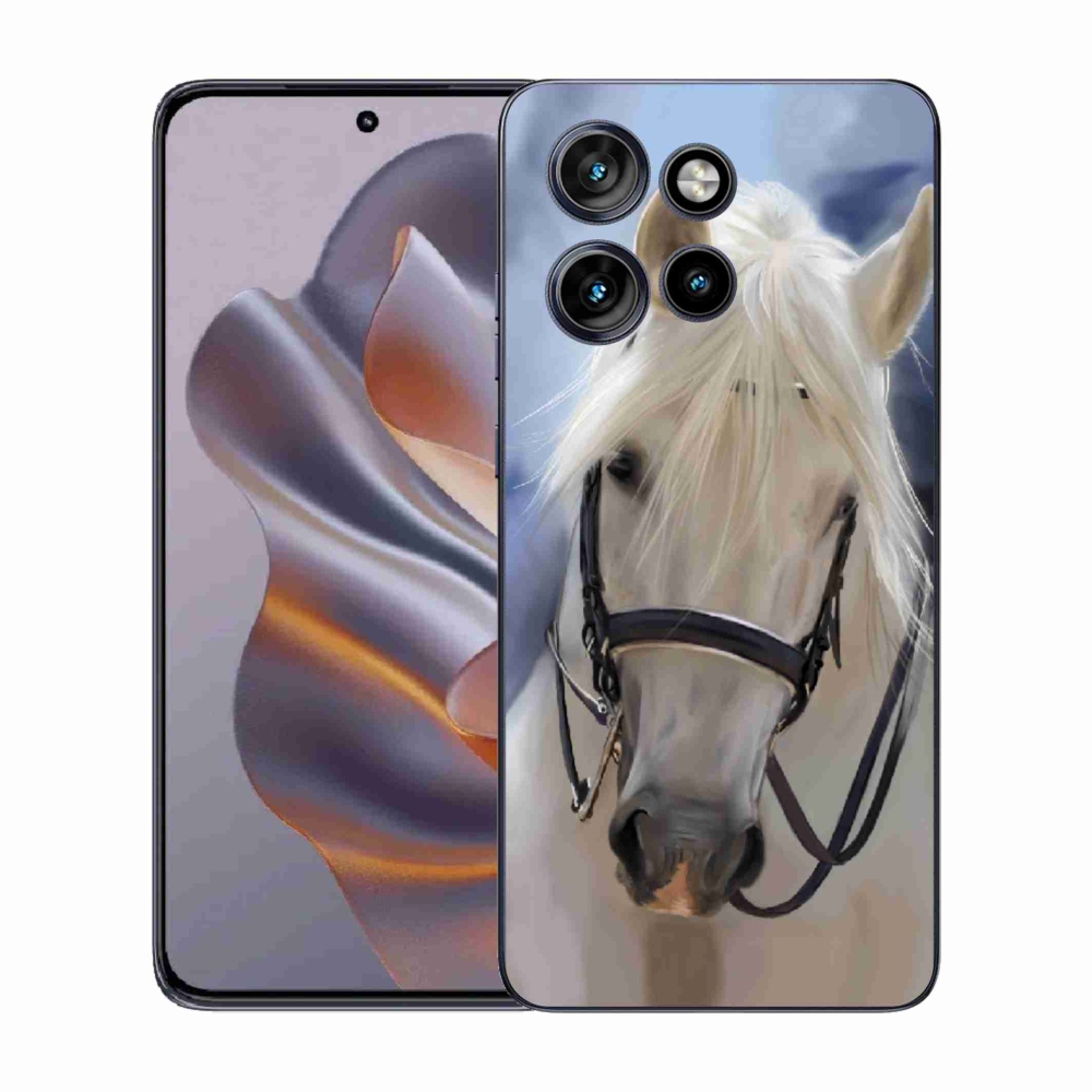 Zselés borítás mmCase a Motorola Edge 50 Neo készülékhez - fehér ló