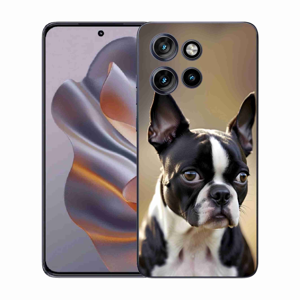 Zselés borítás mmCase a Motorola Edge 50 Neo készülékhez - Boston Terrier