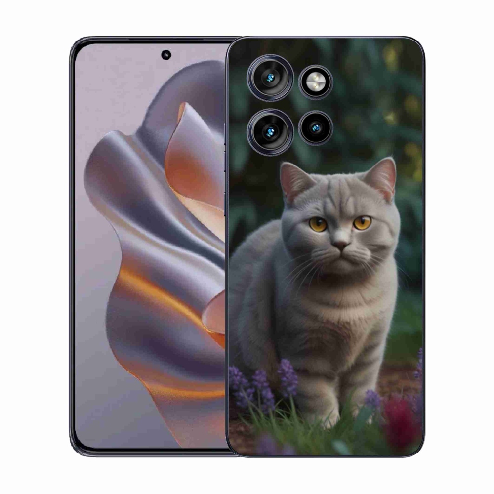 Zselés borítás mmCase a Motorola Edge 50 Neo készülékhez - brit macska