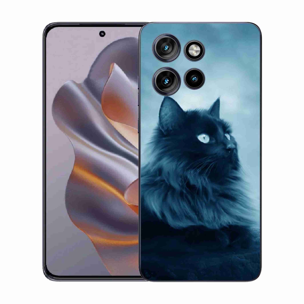 Zselés borítás mmCase a Motorola Edge 50 Neo készülékhez - fekete cat 1