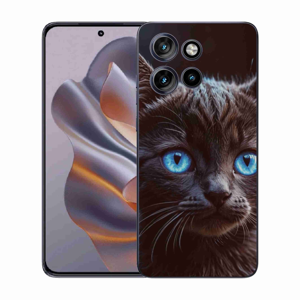 Zselés borítás mmCase a Motorola Edge 50 Neo készülékhez - fekete cica 2