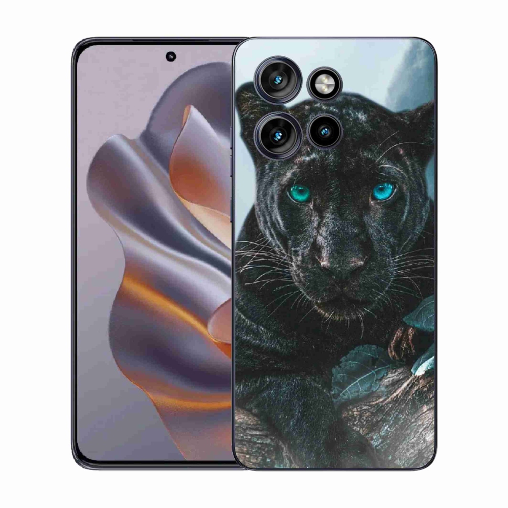 Zselés borítás mmCase a Motorola Edge 50 Neo készülékhez - fekete párduc