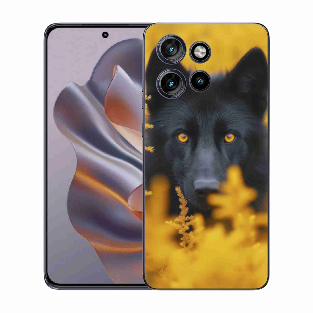 Zselés borítás mmCase a Motorola Edge 50 Neo készülékhez - fekete farkas 2