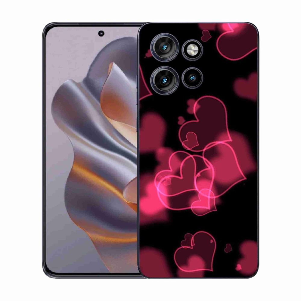 Zselés borítás mmCase a Motorola Edge 50 Neo készülékhez - piros szívek
