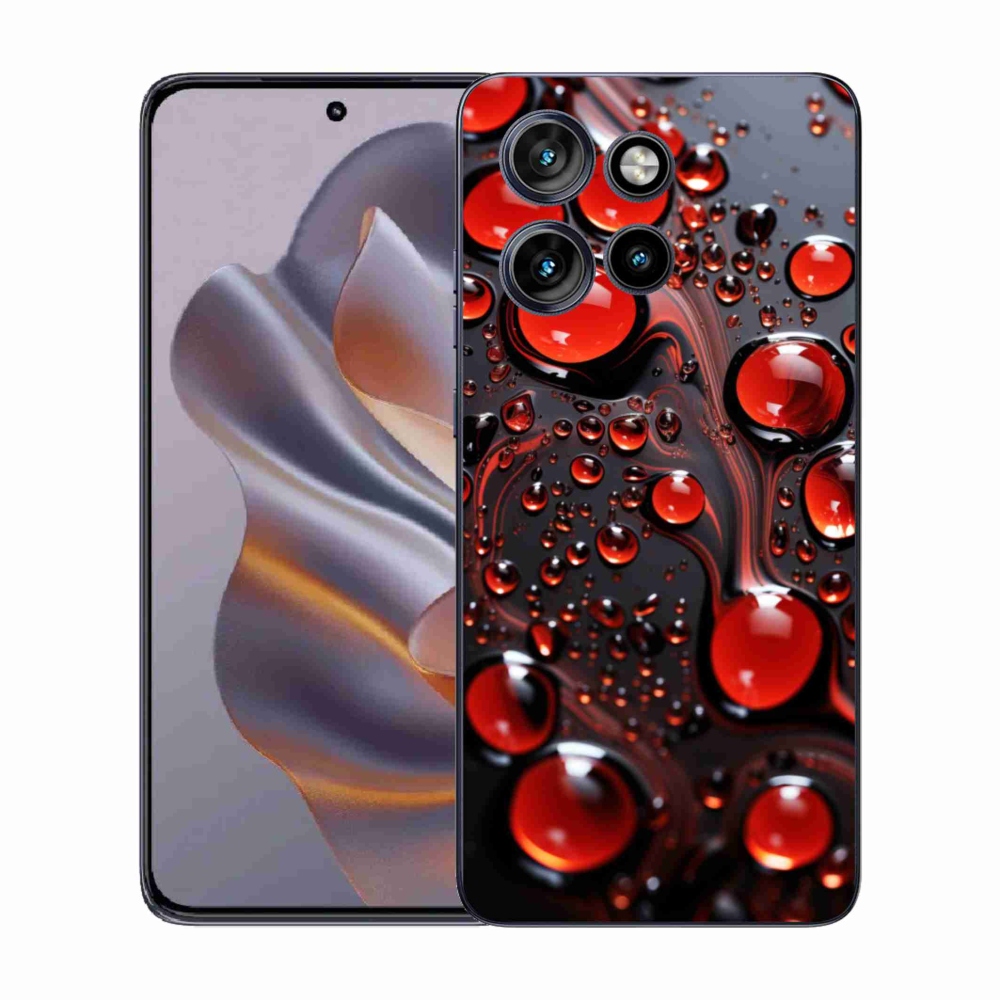 Zselés tok mmCase a Motorola Edge 50 Neo készülékhez - piros csepp 2