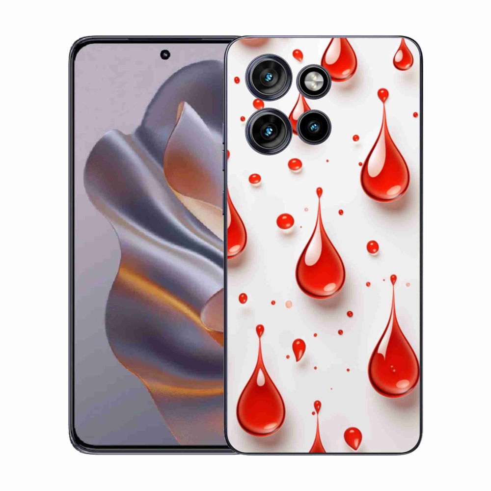 Zselés tok mmCase a Motorola Edge 50 Neo készülékhez - piros cseppek