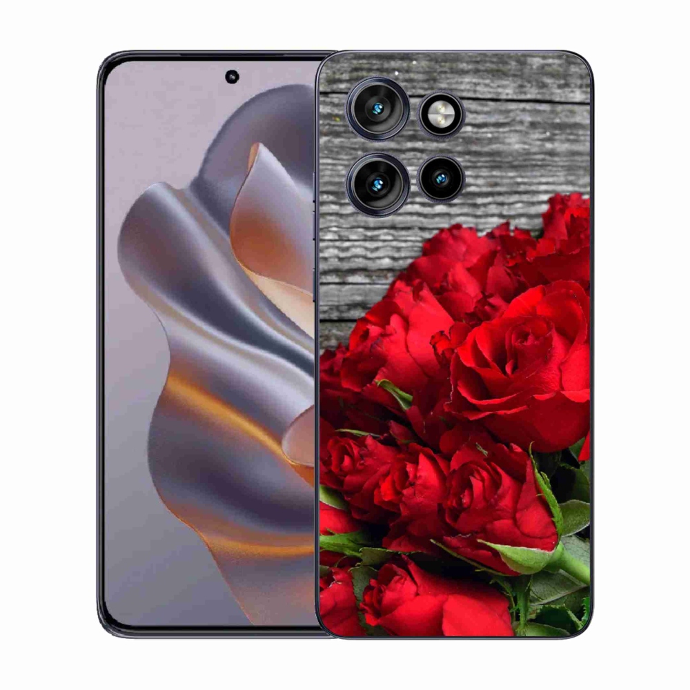 Zselés borítás mmCase a Motorola Edge 50 Neo készülékhez - piros rózsa