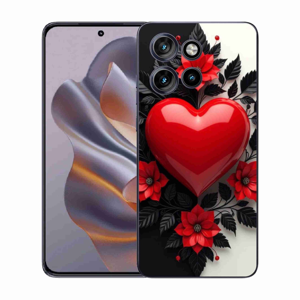 Zselés borítás mmCase a Motorola Edge 50 Neo készülékhez - piros szív