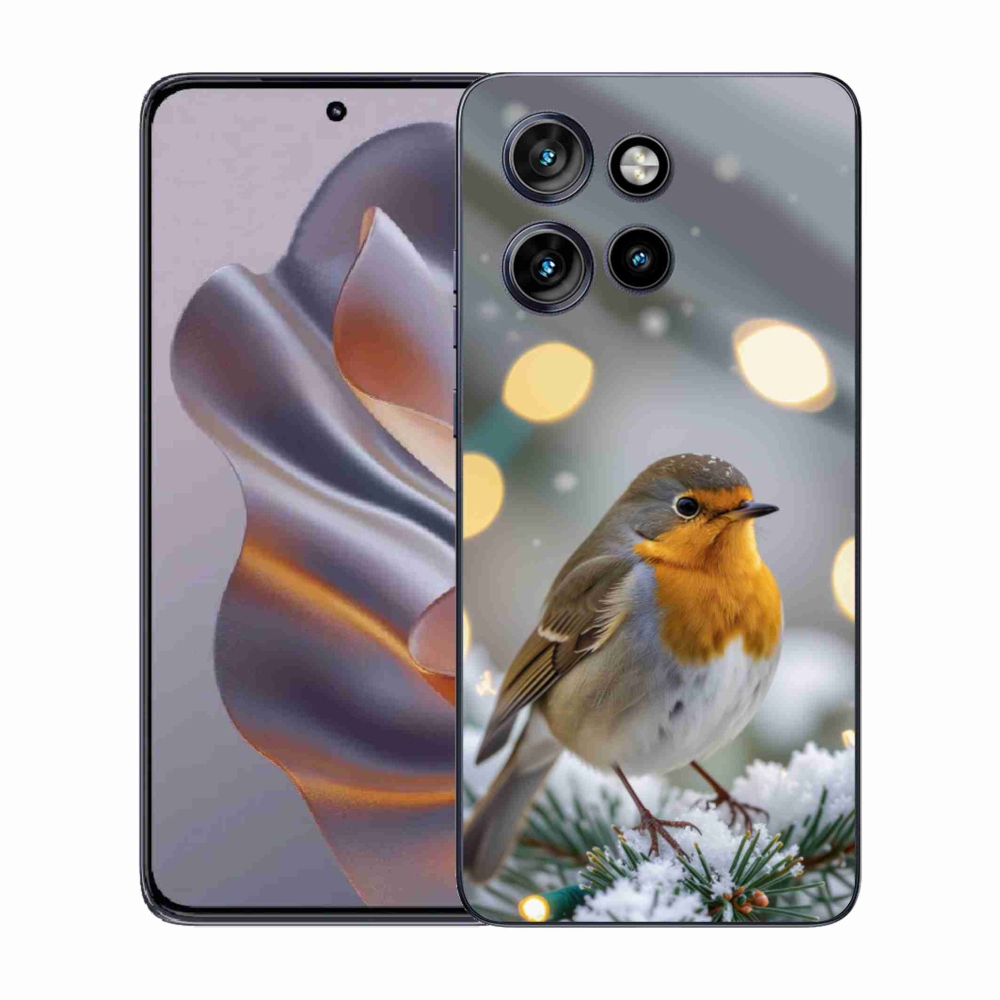 Zselés borítás mmCase a Motorola Edge 50 Neo készülékhez - téli piros színben