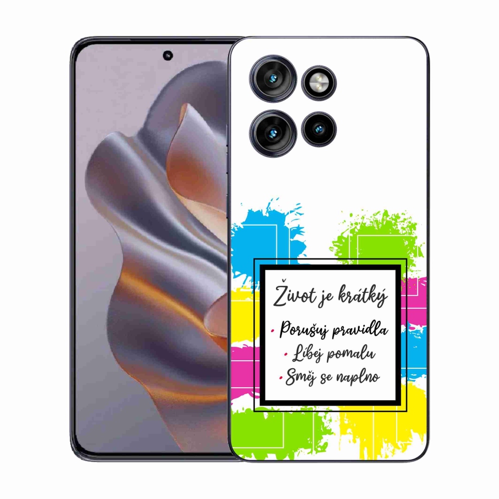 Gél borítás mmCase a Motorola Edge 50 Neo készülékhez - Idézet 5 fehér háttér