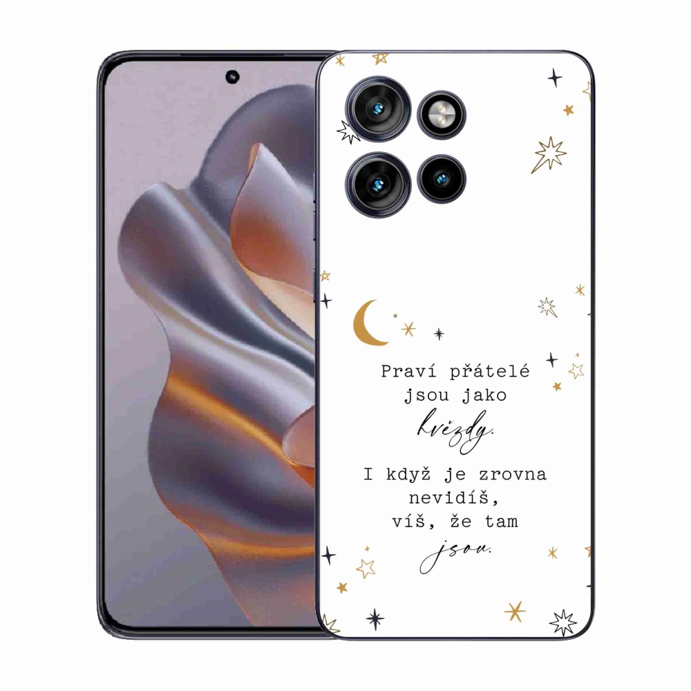 Gél védőhuzat mmCase a Motorola Edge 50 Neo készülékhez - Idézet 6 fehér háttér