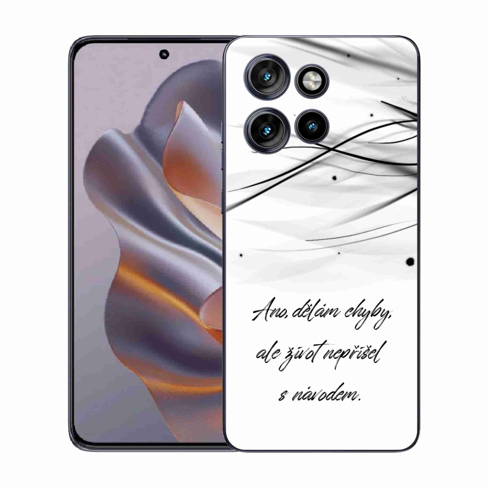 Zselés borító mmCase a Motorola Edge 50 Neo készülékhez - idézem fehér háttér