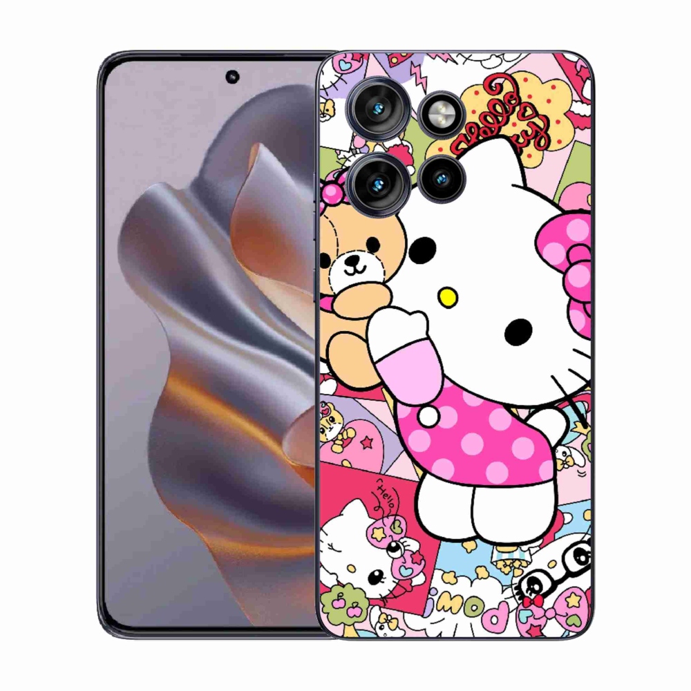 Zselés borítás mmCase a Motorola Edge 50 Neo készülékhez - aranyos cica