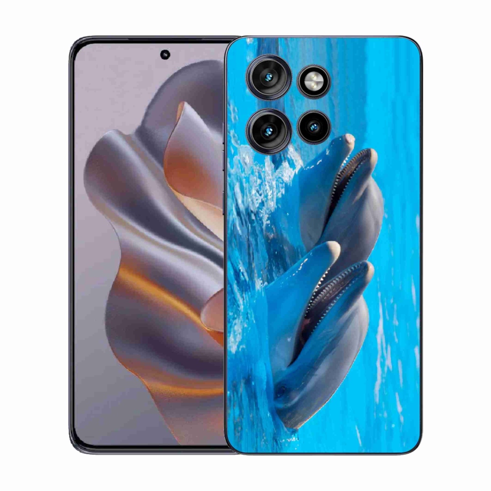 Zselés borítás mmCase a Motorola Edge 50 Neo készülékhez - delfinek