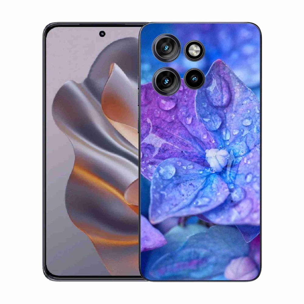 Zselés tok mmCase Motorola Edge 50 Neo készülékhez - lila virág