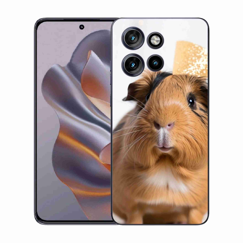 Zselés borítás mmCase a Motorola Edge 50 Neo készülékhez - barna tengerimalac