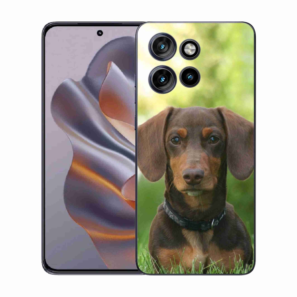 Zselés borítás mmCase a Motorola Edge 50 Neo készülékhez - barna tacskó