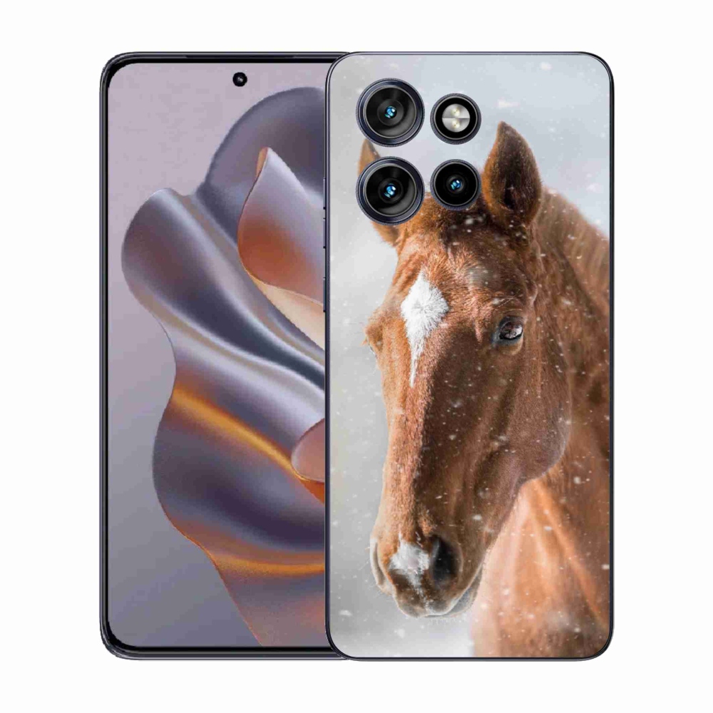 Zselés tok mmCase a Motorola Edge 50 Neo készülékhez - barna ló 2