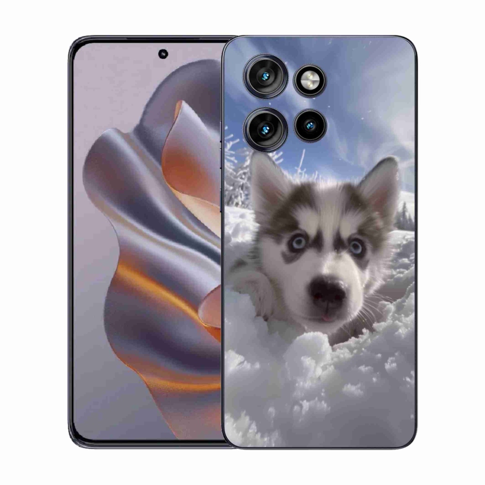 Zselés borítás mmCase a Motorola Edge 50 Neo készülékhez - husky a hóban