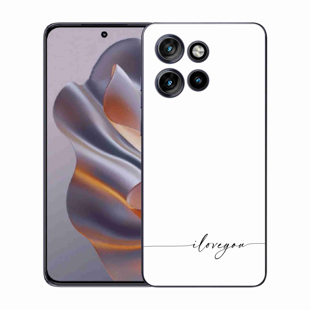 Gél borító mmCase a Motorola Edge 50 Neo készülékhez - I love you fehér háttérrel