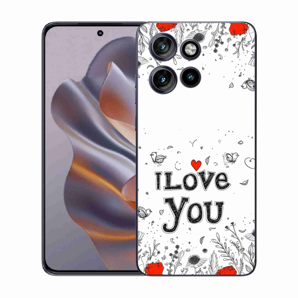 Gél borító mmCase a Motorola Edge 50 Neo készülékhez - I love you fehér háttérrel