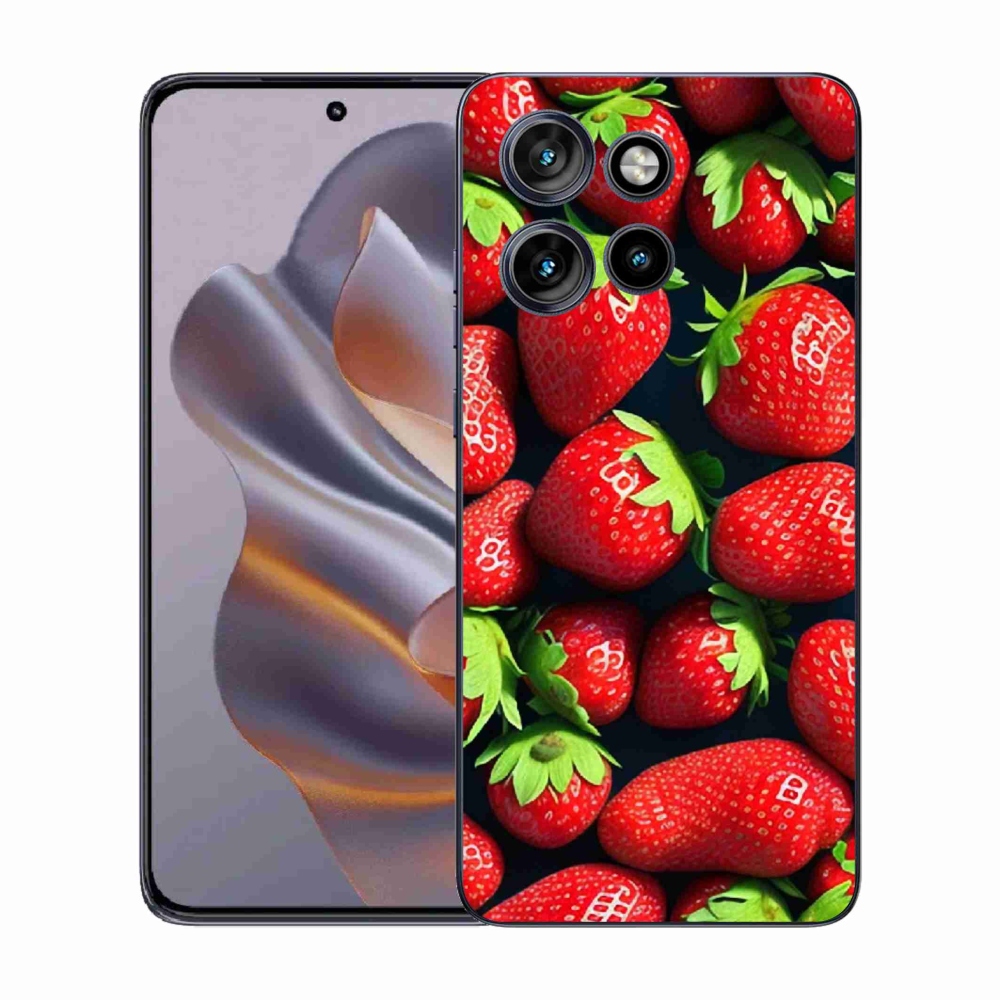 Zselés borítás mmCase a Motorola Edge 50 Neo készülékhez - eper