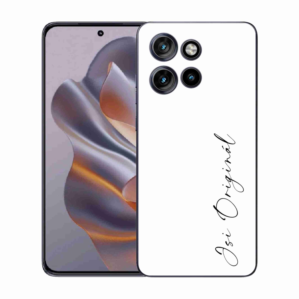 Gél borító mmCase a Motorola Edge 50 Neo - Ön az eredeti fehér háttérrel