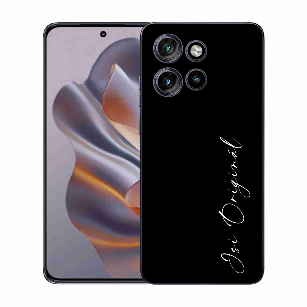 Gél borító mmCase a Motorola Edge 50 Neo számára - te vagy az eredeti fekete háttér