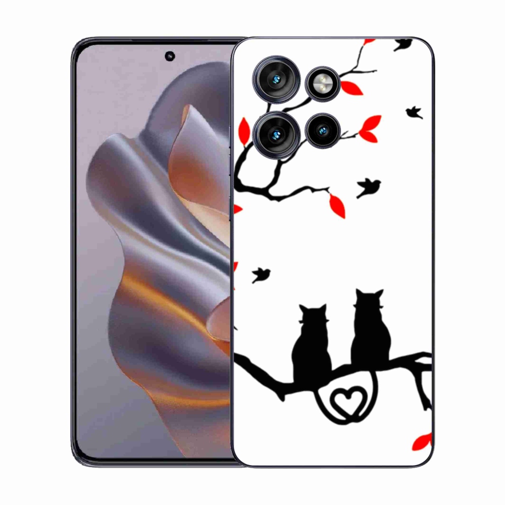 Zselés borítás mmCase a Motorola Edge 50 Neo készülékhez - macska szeretet